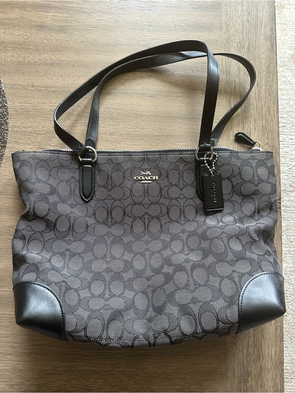 Coach Black Signature Canvas Purse